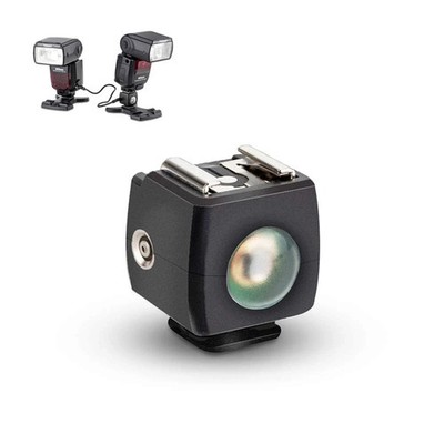 Optical Flash Slave Trigger Hot Shoe Sync Adapter with PC Socket Optical Sensor