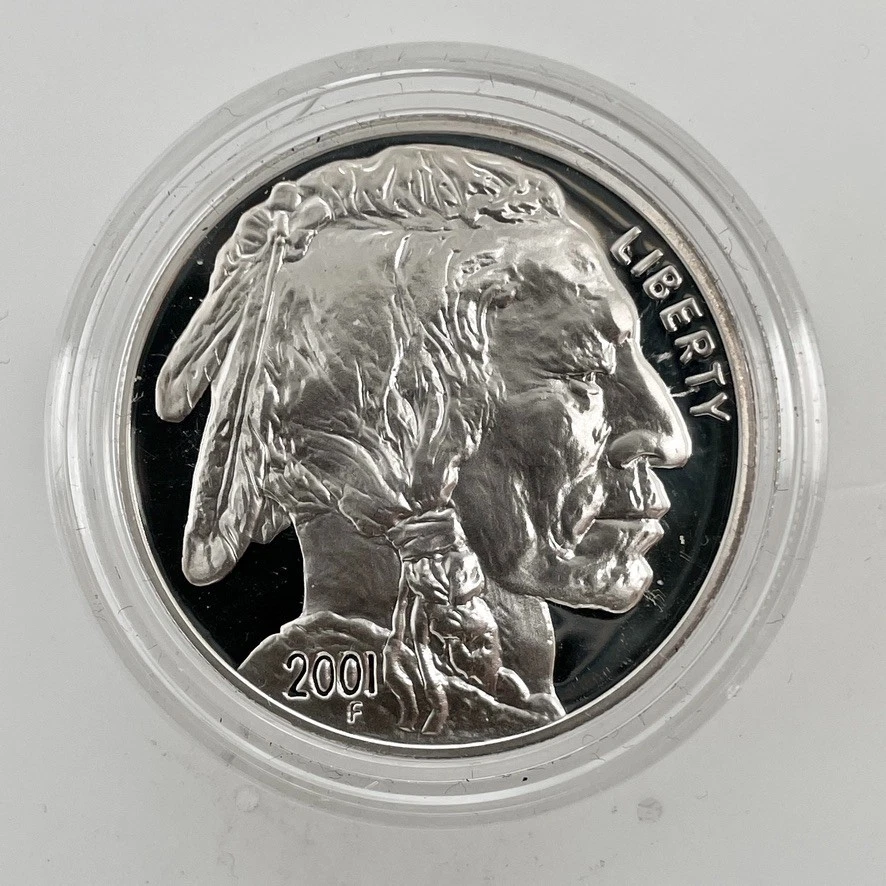 2001 P American Buffalo Commemorative Proof Silver Dollar $1 CAPSULE ONLY - Image 3 of 4