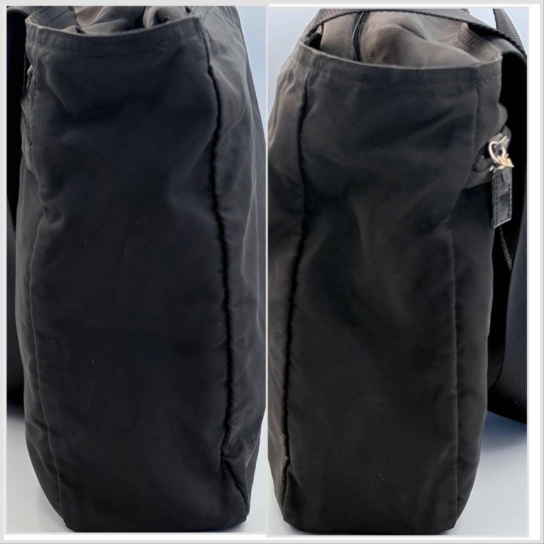 Prada Classic Nylon Tote Bag Black Large Capacity Vintage Authentic thumbnail 6