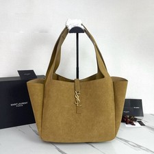 Women's Caramel Suede Winged Tote Bag Large Soft Hobo Shoulder Work Handbag