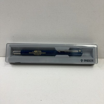Parker Orient Express Kugelschreiber Blau Chromrand Sammlerstück Schreibgerät