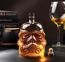 Stormtrooper Glass Decanter 750ml Star Wars Helmet Whisky Bottle Gift