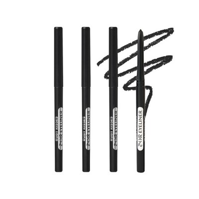 Ruby Kisses Pencil Eyeliner, Retractable 4 Count (Pack of 1), Black 