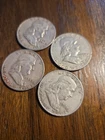 Lot (4) USA 90% Ben Franklin Silver Half Dollars