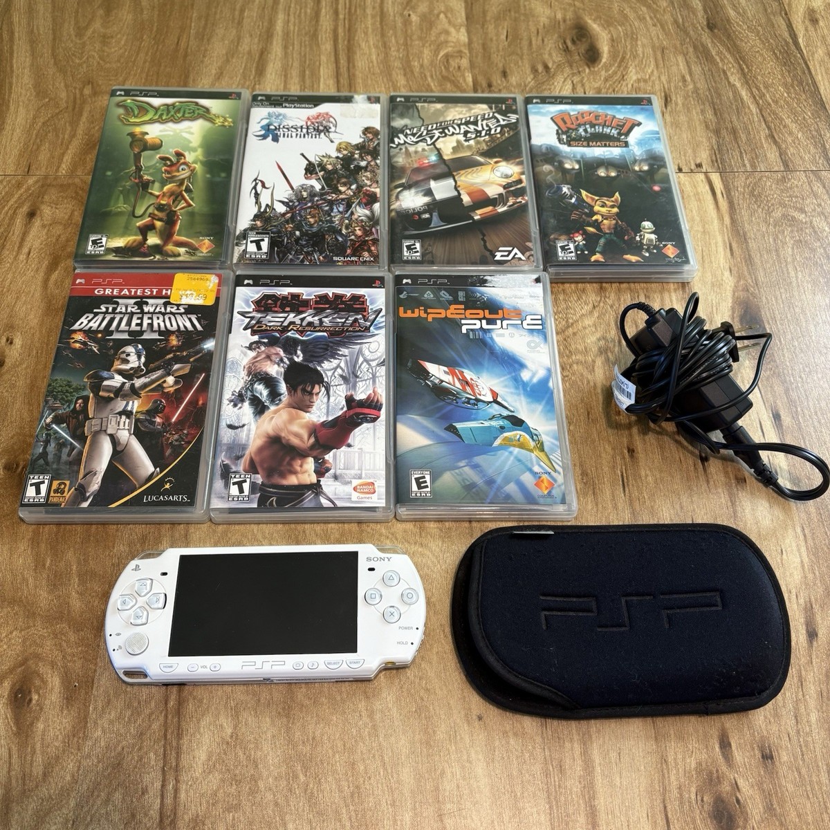 Sony PlayStation PSP 2001 Bundle w/ 7 Games & Soft Case
