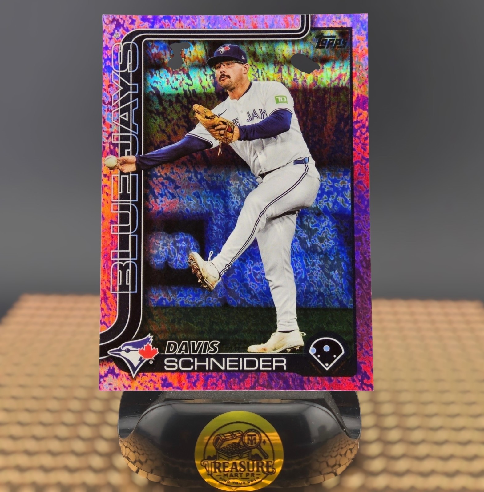 2025 Topps Series 1 Davis Schneider #342 Pink Holo Foil Blue Jays MLB Card 