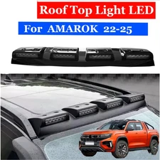 Gloss Black Roof Top Light Lamp Bar LED DRL Fits for VW Amarok 2023 2024 2025