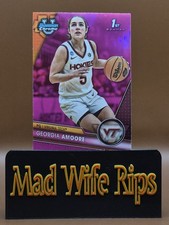 2023-24 Bowman U Chrome Georgia Amoore 1st Bowman RC Pink Refractor #2 Mystics