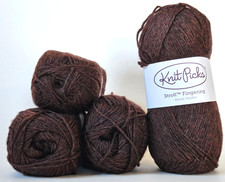 Knit Picks Stroll Fingering yarn lot of 4, Merlot red 24591; Merino/Nylon 50g