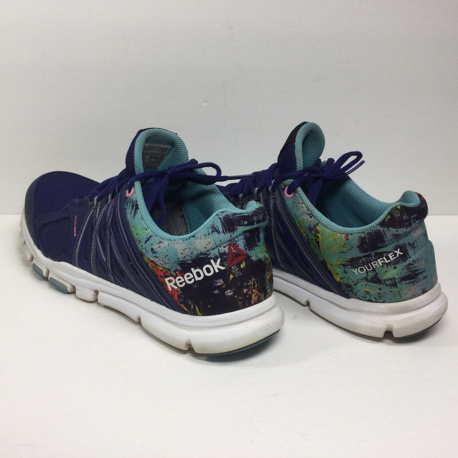 Reebok Microweb Running Shoes Womens Size 9.5 Blue Lace Up Low Top V72516 thumbnail 5