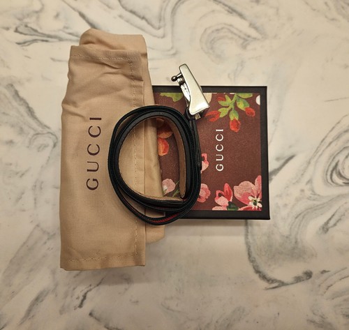 New! Gucci 'Star' Elastic Kids Belt Red Green Brown Leather Boys M MSRP $320 - Picture 11 of 12