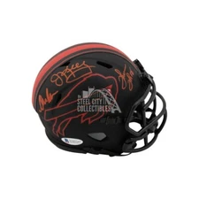 Bills Dynasty Kelly Reed Thomas Autograph Bills Eclipse Mini Football Helmet BAS