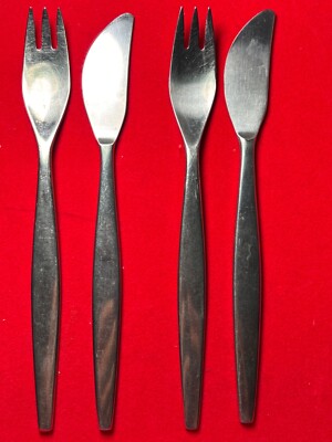 24 pc. Gense FOCUS Glossy 18-8 Stainless Sweden Flatware Dinner Forks Knives