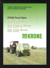 KRONE KR 130/KR 130 S/ KR 160 MINI STOP ROUND BALER 6 PAGE FOLDOUT BROCHURE 6/95