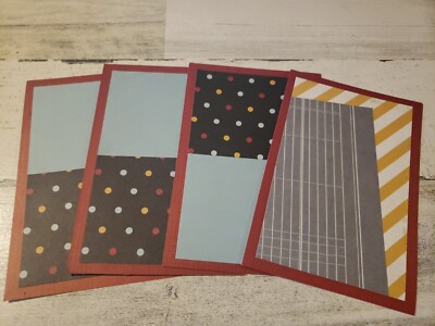 set of 4 photo mats (inside 3.5x5.5 outside 4x6) multi color  #433