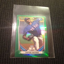2014 BOWMAN CHROME FACTORY MINI #144 VICTOR PAYANO *GREEN REFRACTOR #/15*