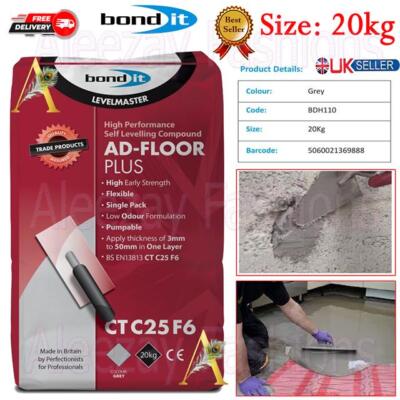Bond It LEVELMASTER AD-FLOOR PLUS selbstnivellierende Nivellierverbindung 3-50 mm grau 20 kg
