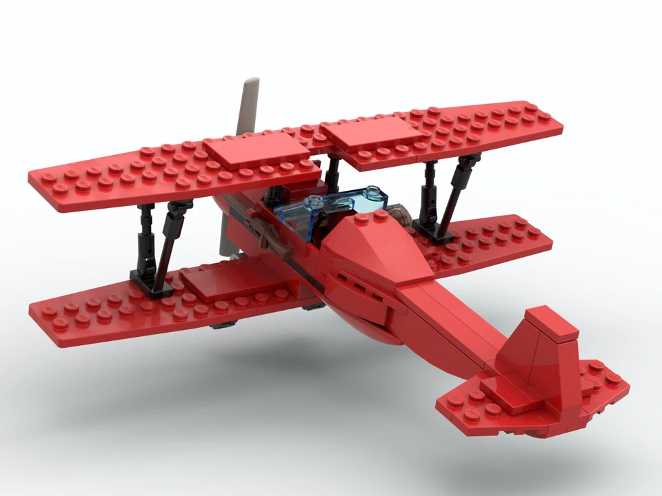 LEGO MOC Custom City Creator Adventurer's Red Biplane PDF Building Instructions! - Image 2 of 3