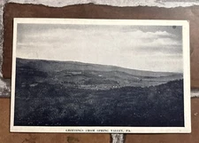 Spring Valley Pennsylvania PA Postcard, Birds Eye TOWN View. DVB UNP Photo-Tone