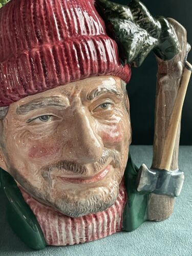 Royal Doulton Mid Century Lumberjack Large Toby Style Porcelain Jug Mug England - 第 7/10 張圖片