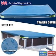 4‘x6’ Universal PVC Trailer Cover Travel Camper Canopy Tent Waterproof Windproof