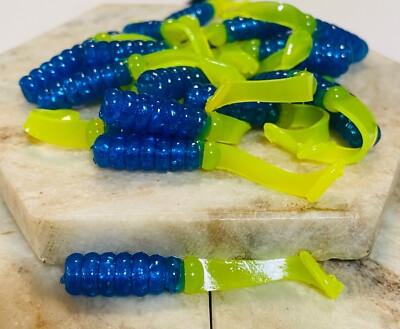 25 pk 2'' Swimming Grub Paddle Tail Slider Grub Crappie Panfish Slabalicious