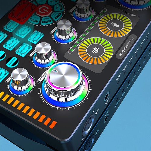 Soundkarte Studio Aufnahme Bluetooth Mikrofon Mixer Voice Streaming Podcast Karaoke - Bild 12 von 24