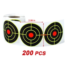 200Pcs Splatter Target Stickers Paper 3" Self Adhesive Reactive Targets Shooting