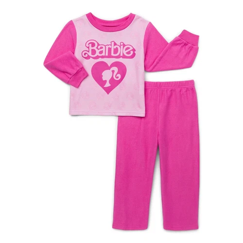 Barbie Girls size BABY 12 months Long Sleeve Top and Pants Pajama Set 2 Piece - Picture 1 of 8