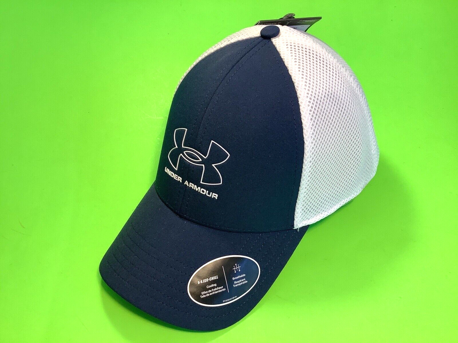 UNDER ARMOUR ISO-CHILL Cooling Technology Men’s Hat Cap Size L /XL Navy Blue NEW