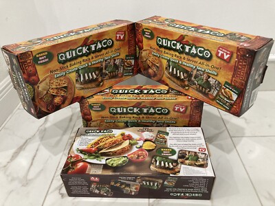 4 Quick Taco Non-Stick Baking Rack Server All in One As Seen on TV CathyMitchell
