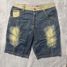 Men  s Sz 42 Baggy Denim Shorts Streetwear Y2K Grunge Hip Hop Skater Baggie Retro