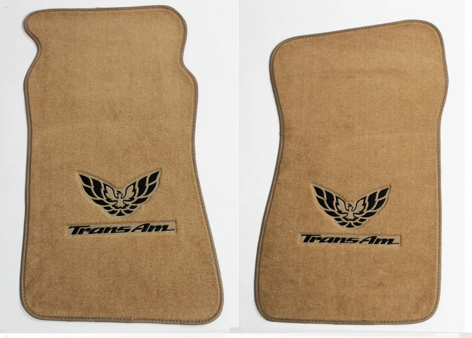 ¡NUEVO! Alfombrillas PONTIAC FIREBIRD Bronceadas 1970-1981 Logo Bordado en las 4 Foto 4 de 4