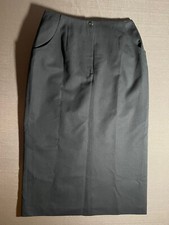 Vintage Harve Benard Holtzman Lined Wool Pencil Skirt Size 8 Green Pockets EUC