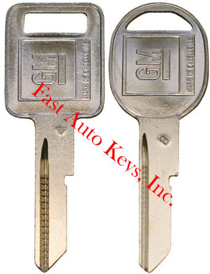 2 NEW GM Logo OEM ''A'' IGNITION +''B'' DOORS/TRUNK Key Blanks Uncut 320588 + 320589