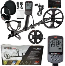 Minelab Equinox 900 Metal Detector Multi-IQ Waterproof Detector w/11" + 6" Coil