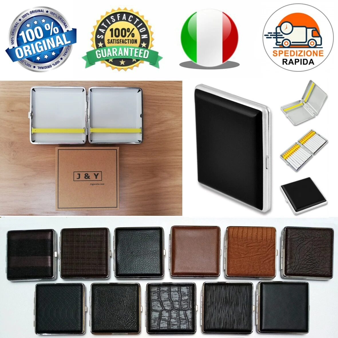 Portasigarette Con Accendino Portasigarette In Pelle PU