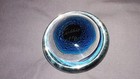 1996 EICKHOLT Signed Art Glass Sand Dollar Star Fish Dichroic Paperweight Blue — photo 4