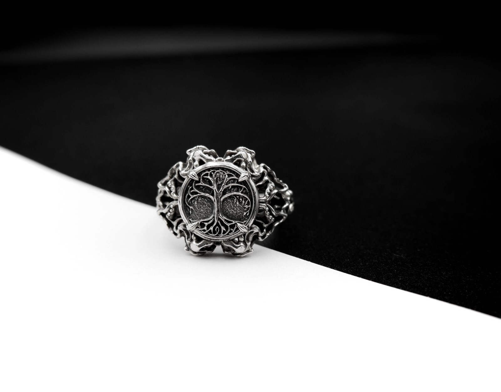 925 Sterling Silver Tree of Life Ring for Women Celtic Yggdrasil ...