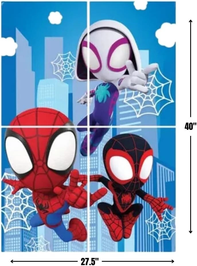 Marvel Spidey Amazing Friends Backdrop with Props Kids Birthday Party Decoration - Image 2 of 4