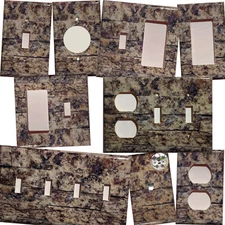 Natural Stone Tile Pattern Light Switch Outlet Phone wall Cover Plate Home Decor