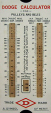 Pulleys Belts Vest Pocket Calculator Dodge Power Machinery Mishawaka IN 1905