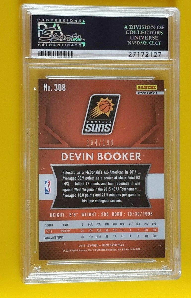 2015 Panini Prizm 🔥Devin Booker🔥 Light Blue /199 PSA 9 RC 2015 Panini Prizm 🔥Devin Booker🔥 Light Blue /199 PSA 9 RC