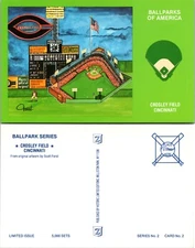 Ohio OH Crosley Field Cincinnati Scott Forst Artwork Postcard