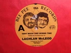 Lachlan McLeod "Very Much LIke Spring Time" 1983 BEE PEE RECORDS Oz 7" 45rpm