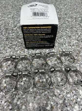 (10) Stainless Steel Band Hose Clamps Ideal Tridon #16  11/16"-1-1/2" Ships Free
