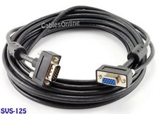25 ft. Ultra-Slim SVGA HD15 M/F Monitor Extension Cable