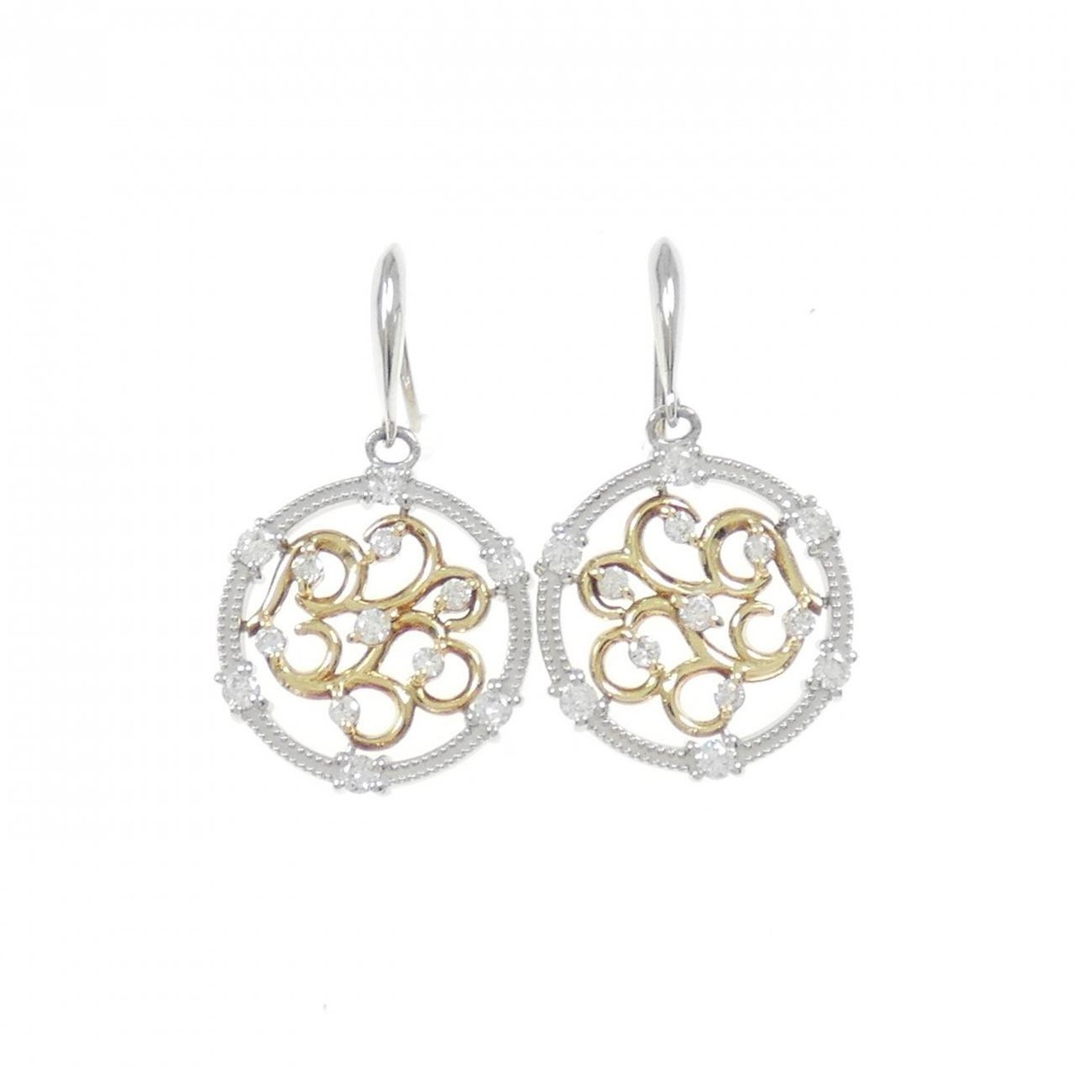 Authentic PT K18YG Diamond Earrings 0.46CT #260-006-553-7794 Authentic PT K18YG Diamond Earrings 0.46CT #260-006-553-7794