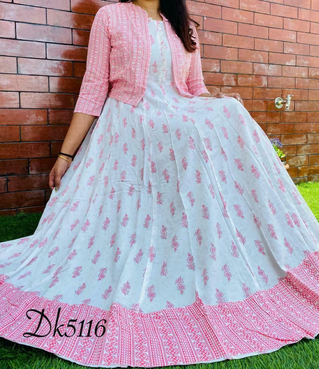 Anarkali kurti deals with jacket