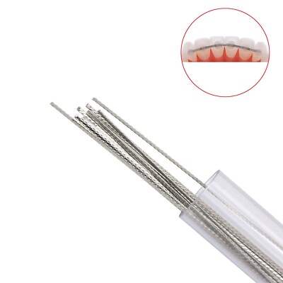 US Dental Orthodontic Stainless Steel Flat Lingual Retainer Wire 0.010''x0.028''